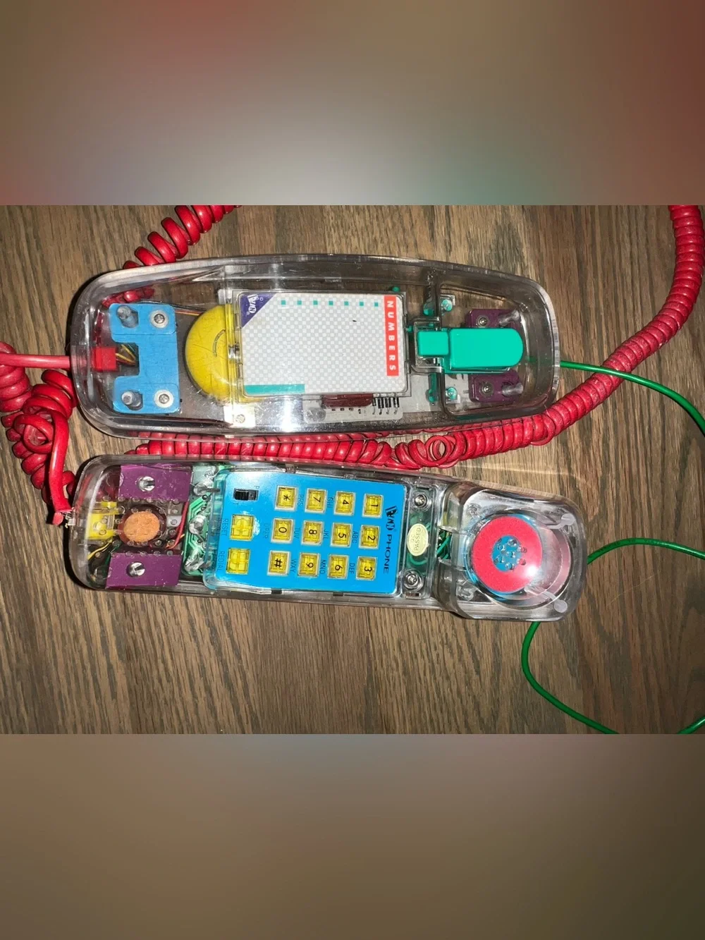 Vintage Metrolight Fun Phone Transparent Landline Telephone 90's Untested